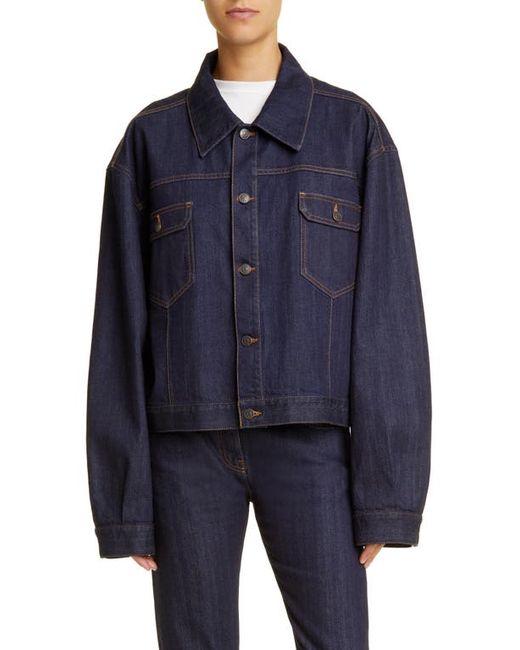 The Row Ness Denim Trucker Jacket in at