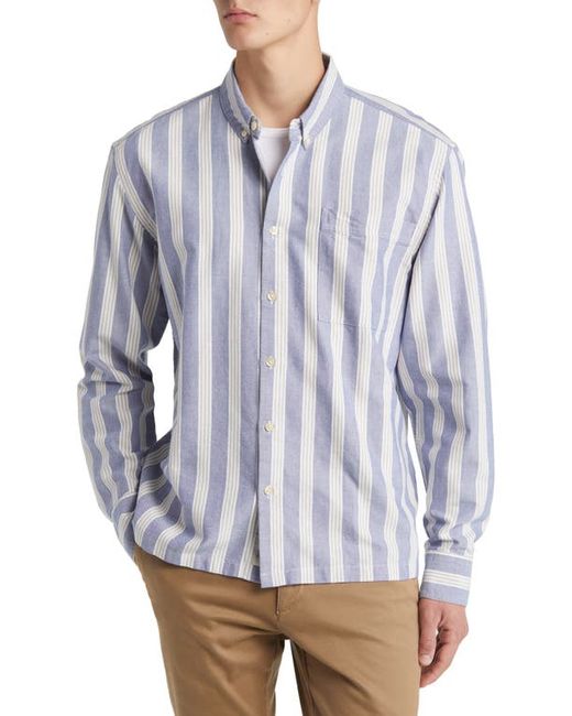 Foret Trust Stripe Organic Cotton Button-Down Shirt in at