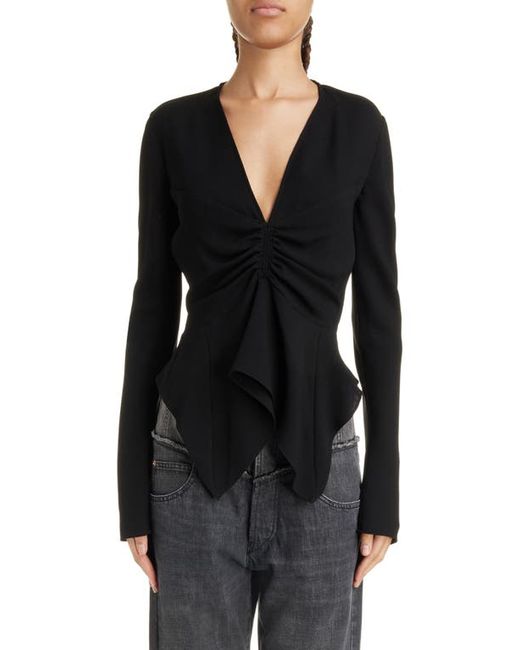 Isabel Marant Ulietta Center Ruched Silk Blouse in at