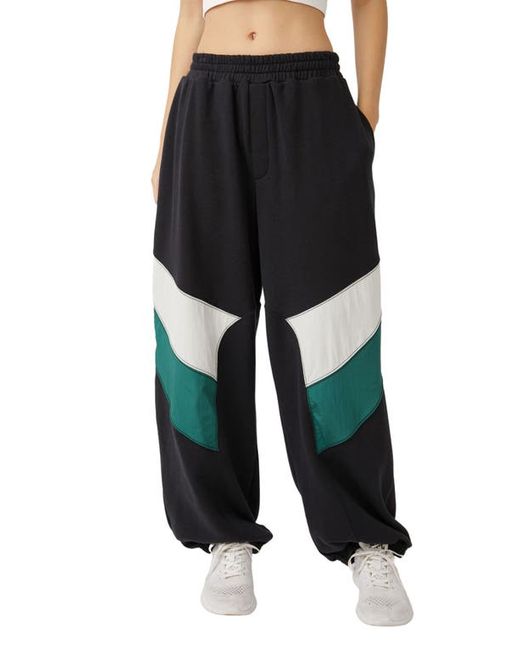 FP Movement Hot Chevron Colorblock Cotton Blend Track Pants in at
