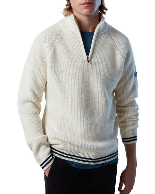 North Sails Half Zip Wool Blend Sweater in at