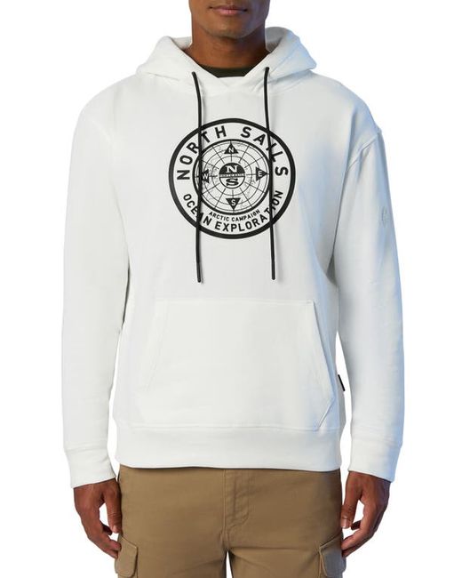 North Sails Logo Graphic Cotton Hoodie in at