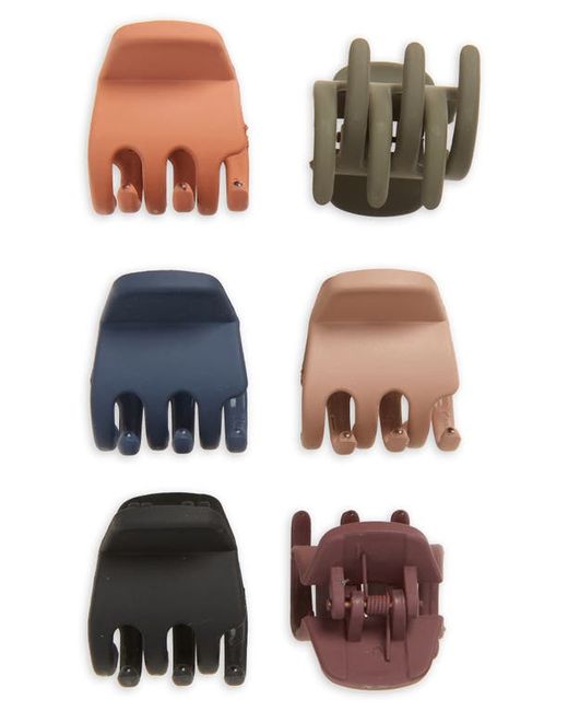 Tasha Assorted 6-Pack Resin Jaw Hair Clips in at