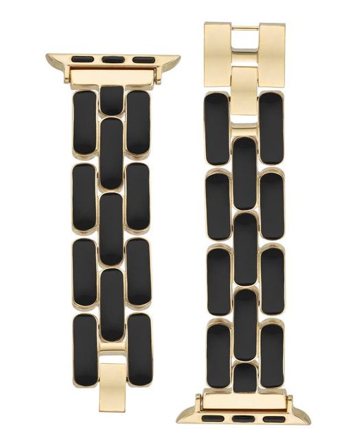 AK Anne Klein 20mm Apple Watch Watchband in Gold-Tone at