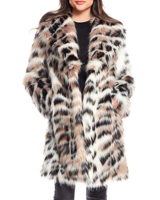 Donna Salyers Fabulous Furs Wild Side Leopard Print Faux Fur Coat in at