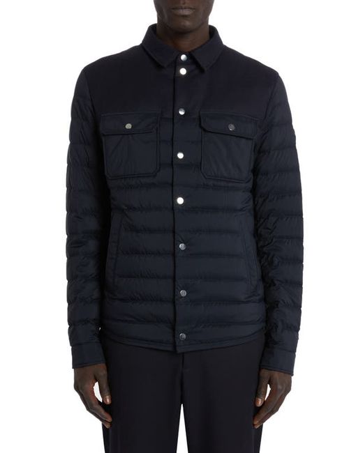 Moncler Fauscoum Virgin Wool Quilted Nylon Down Jacket in at