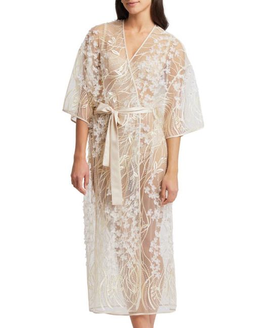 Rya Collection Kiss Flower Appliqué Robe in at X-Small
