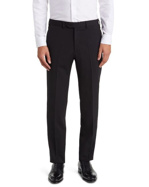 Emporio Armani Flat Front Wool Pants in at