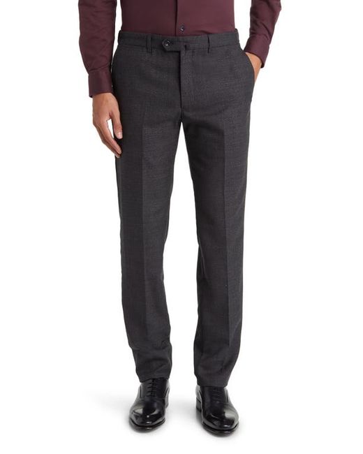 Emporio Armani Flat Front Wool Trousers in at
