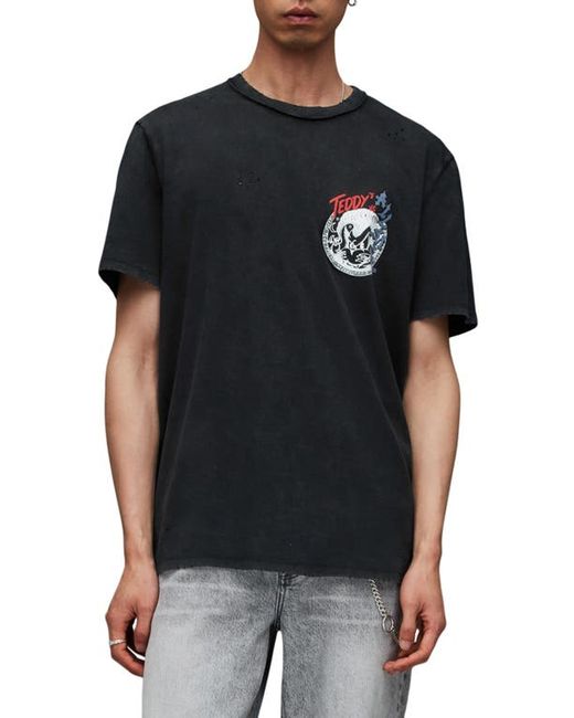 AllSaints Stray Cotton Graphic T-Shirt in at Small