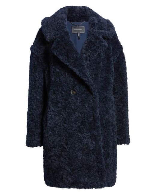 Bcbgmaxazria Longline Double Breasted Faux Fur Coat in at
