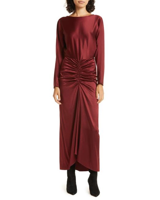 Veronica Beard Sabri Long Sleeve Stretch Silk Dress in at 4