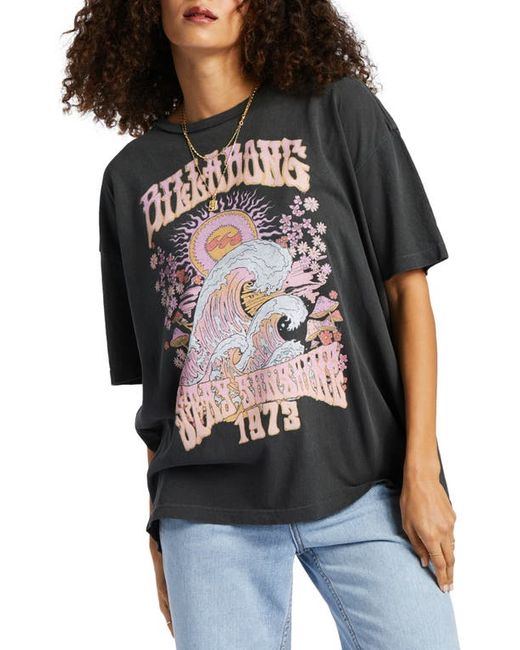 Billabong Stay Sunshine Oversize Cotton Graphic T-Shirt in at X-Small