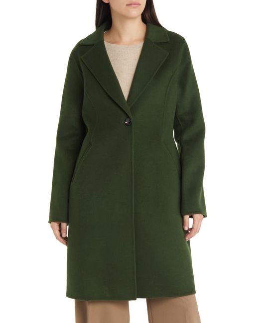 Michael Michael Kors Notched Collar Longline Wool Blend Coat in at