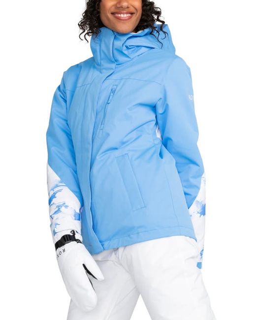 Roxy Jetty Block Durable Water Repellent Hooded Technical Snow Jacket in at X-Small