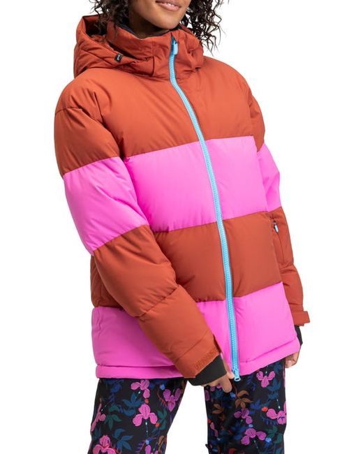 Roxy x Rowley Colorblock Hooded Puffer Jacket in at X-Small