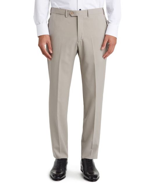 Emporio Armani Flat Front Wool Pants in at