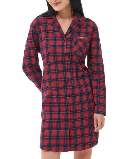 Barbour Etta Tartan Brushed Cotton Nightshirt in at X-Small