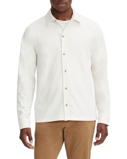 Vince Twill Knit Button-Up Shirt in at X-Small