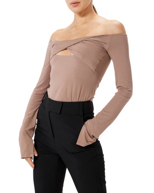 Sophie Rue Olympia Twist Cutout Off the Shoulder Top in at