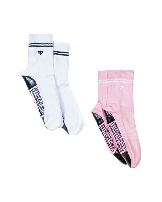 Arebesk Assorted 2-Pack Grip Crew Socks in at