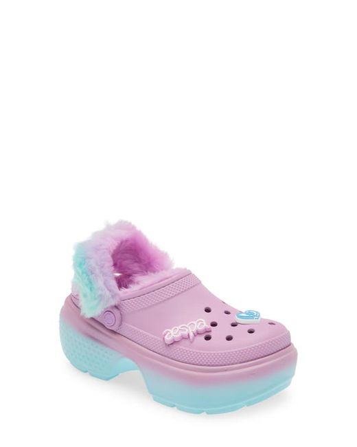 Crocs x Aespa Stomp Faux Fur Lined Clog in at 6