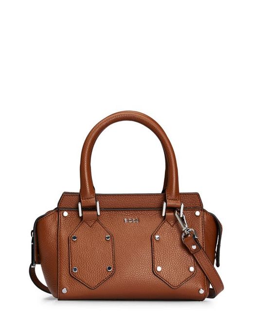 Boss Small Ivy Leather Shoulder Bag in at