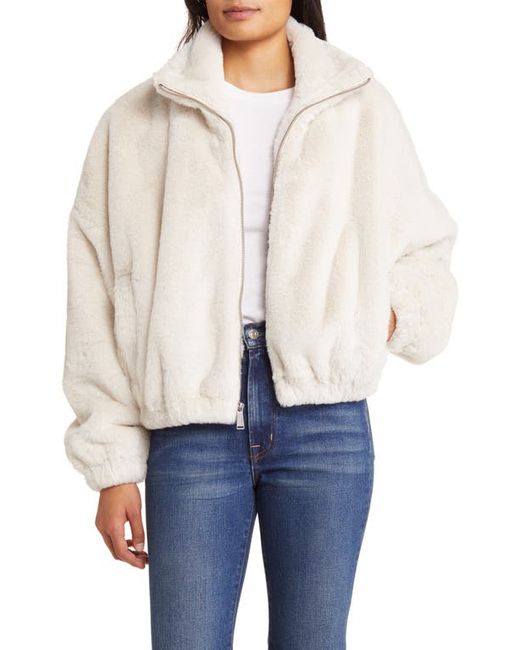 Bcbgmaxazria Stand Collar Faux Fur Bomber Jacket in at