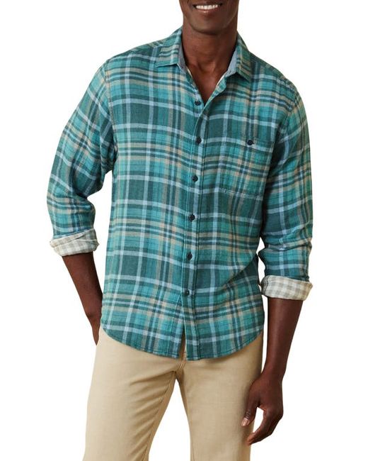 Tommy Bahama Double Duty Plaid Cotton Flannel Button-Up Shirt in at Small