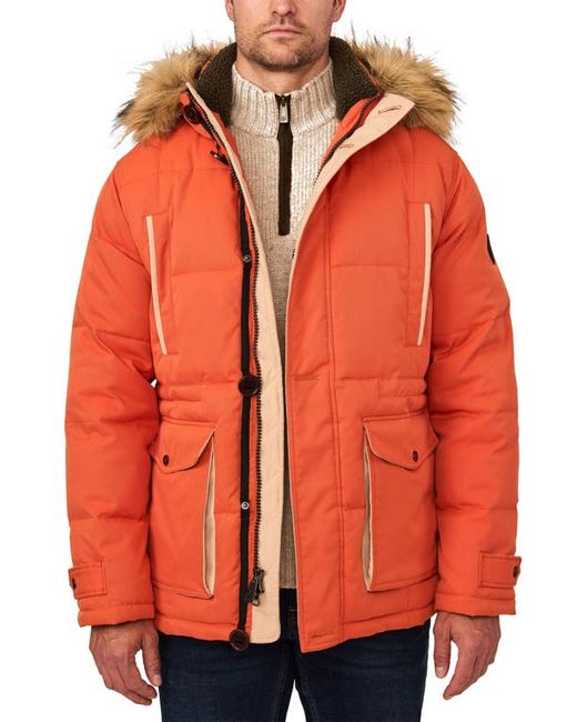 Rainforest Summit Water Resistant Hooded Quilted Parka with Faux Fur Trim in at