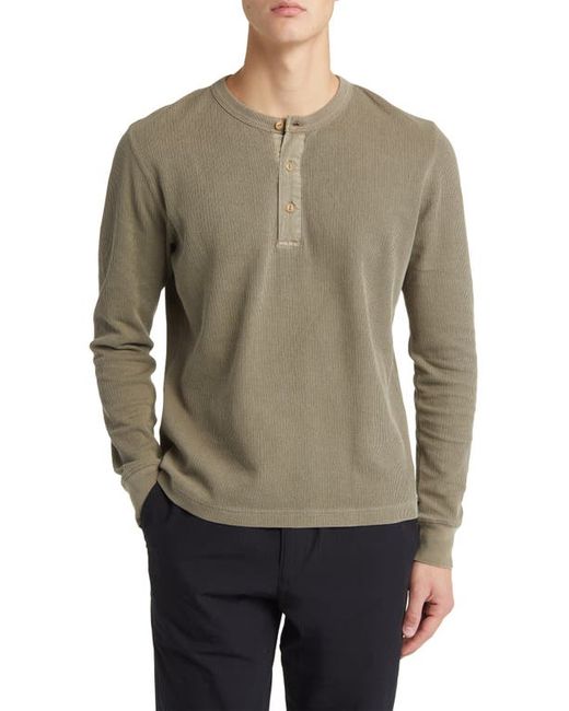 Buck Mason Cotton Double Knit Henley in at
