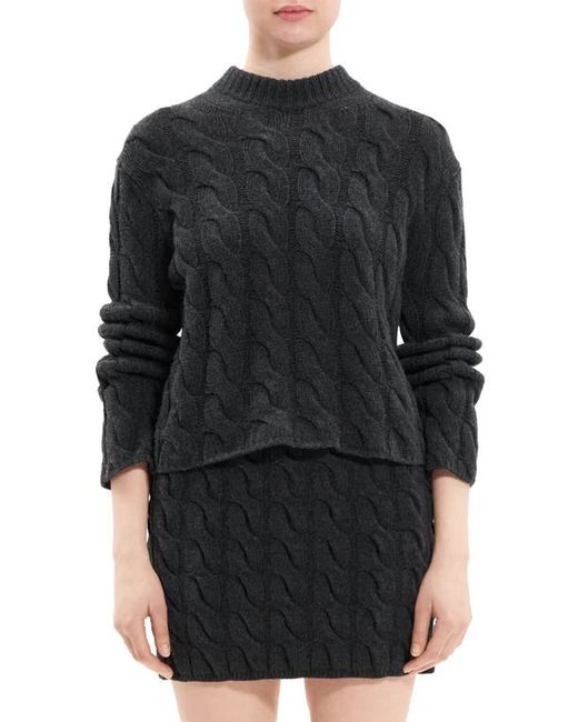 Theory Cable Knit Wool Cashmere Sweater in at Petite