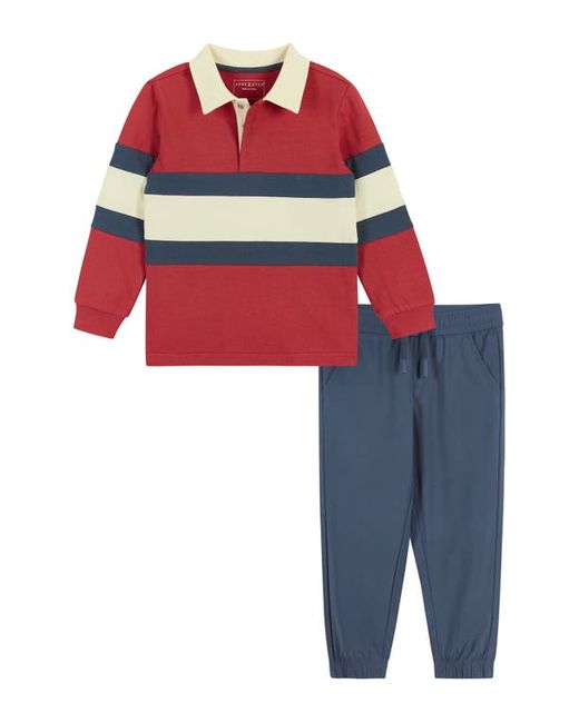 Andy & Evan Colorblock Polo Pants Set in at 0-3M