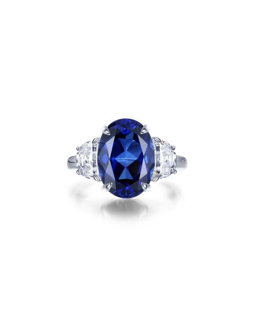 Lafonn Fancy Lab Created Sapphire Simulated Diamond Ring in at 6