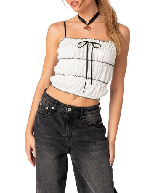 Edikted Sawyer Tiered Scrunch Camisole in at X-Small