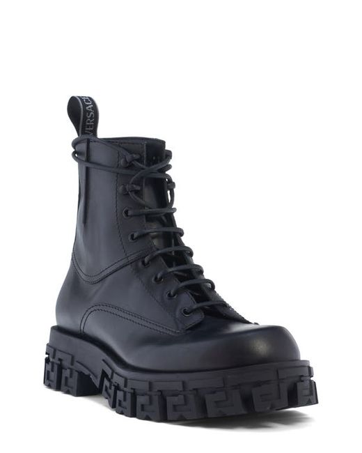 Versace Greca Portico Lace-Up Boot in at 9Us