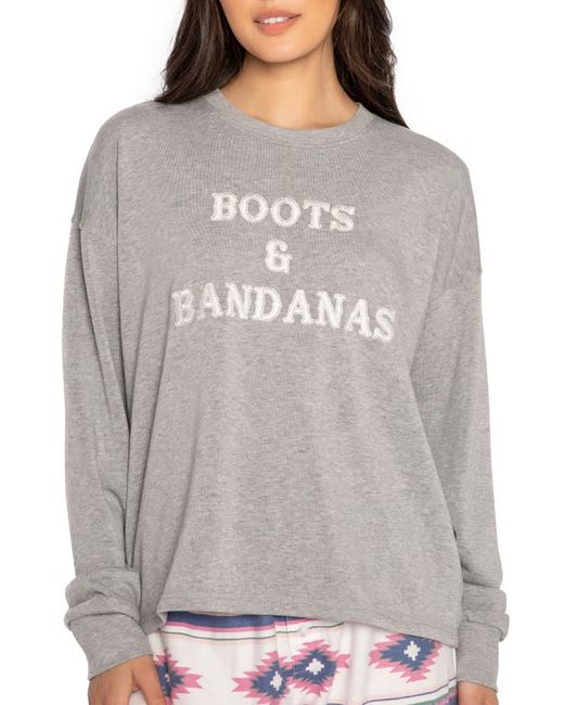 P.J. Salvage Embroidered Long Sleeve Pajama Top in at