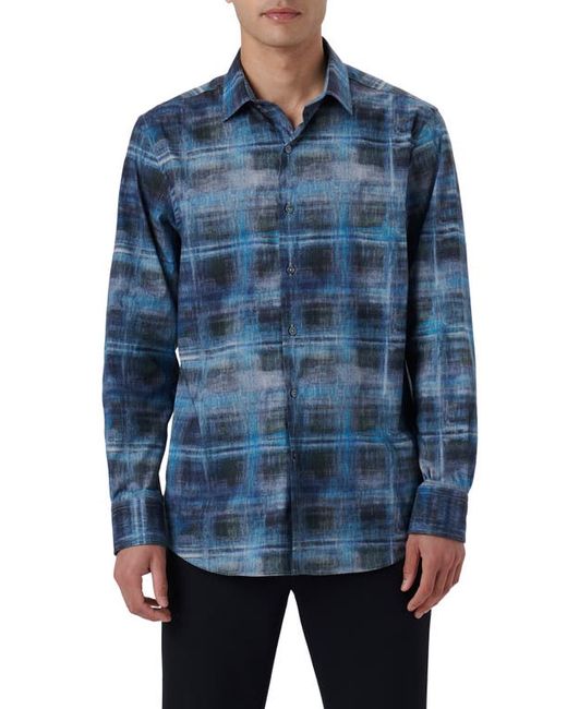 Bugatchi Julian Shaped Fit Print Button-Up Shirt in at Small