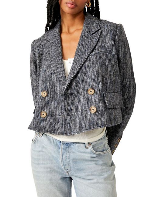 Free People Heritage Double Breasted Crop Blazer in at X-Small