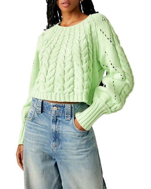 Free People Sandre Cable Stitch Pullover in at
