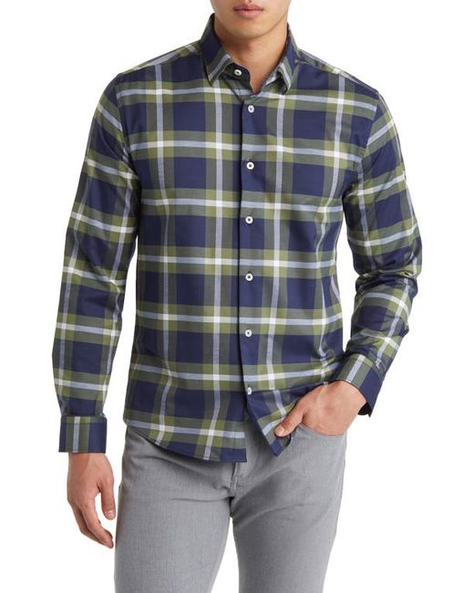 Stone Rose DRY TOUCH Tartan Plaid Performance Button-Up Shirt in at Small