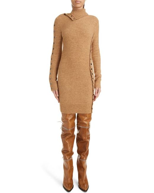 Isabel Marant Snap Detail Long Sleeve Sweater Dress in at 4 Us