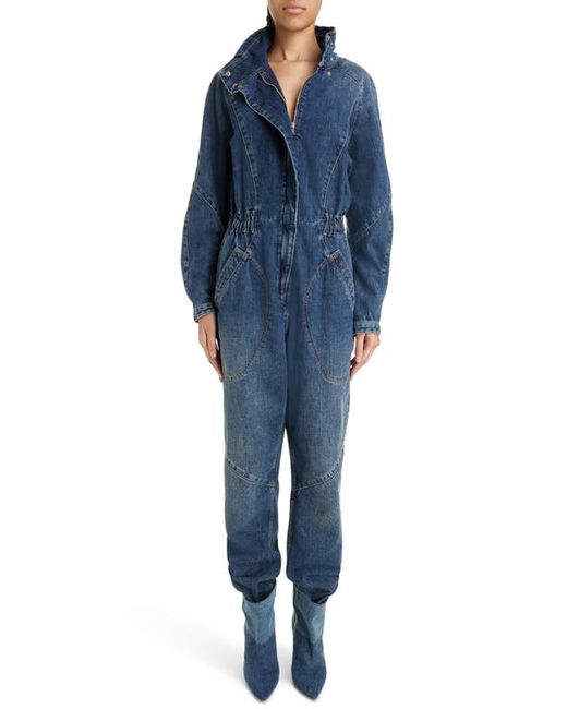 Isabel Marant Kimea Long Sleeve Nonstretch Denim Jumpsuit in at