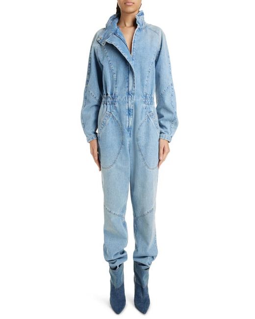 Isabel Marant Kimea Long Sleeve Nonstretch Denim Jumpsuit in at