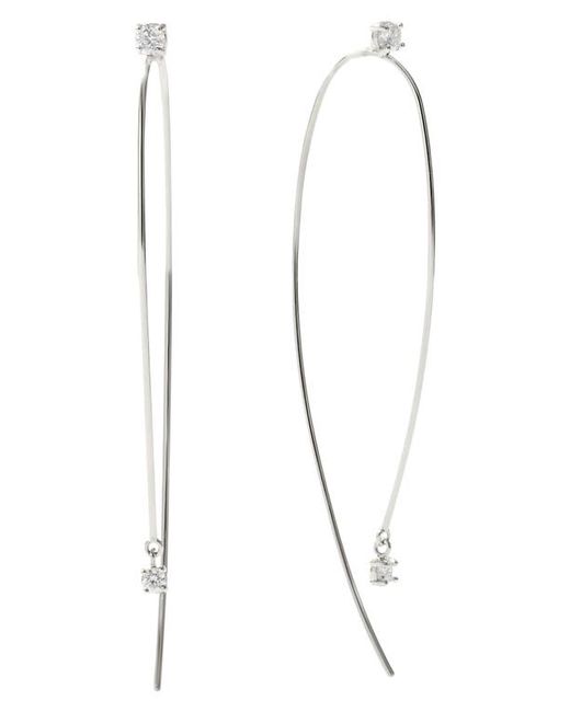 Lana Jewelry Diamond Wire Hoop Earrings in at