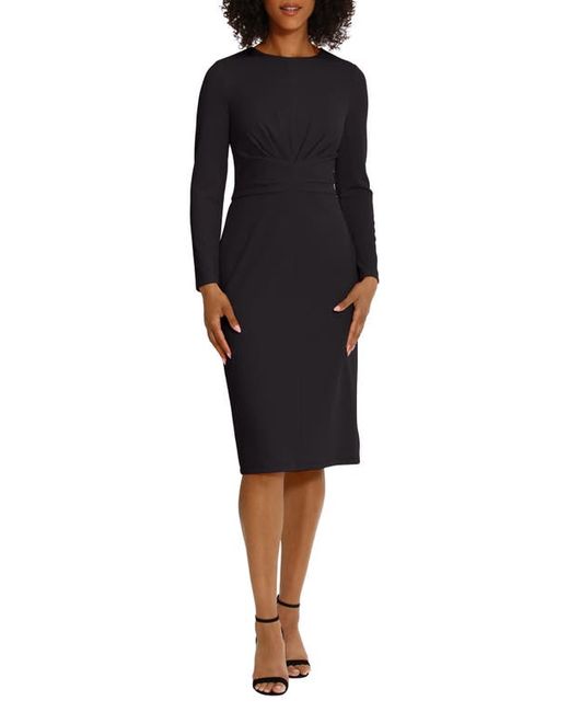 Maggy London Gathered Empire Waist Long Sleeve Dress in at 0