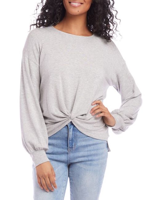Karen Kane Twist Front Long Sleeve Knit Top in at X-Small