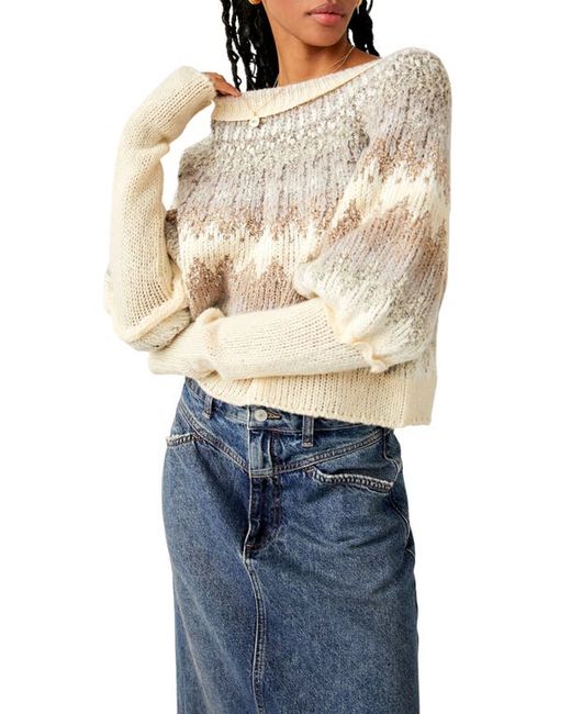 Free People Home for the Holidays Juliet Sleeve Sweater in at