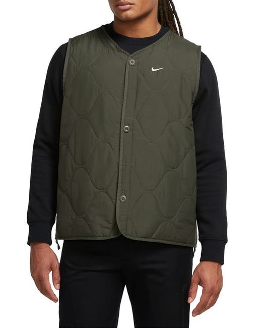 Nike Woven Insulated Military Vest in Cargo White at Small