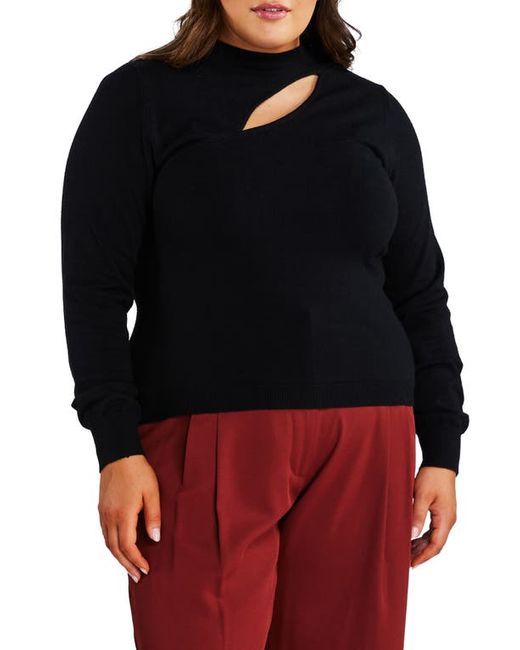 Estelle Asymmetric Cutout Sweater in at